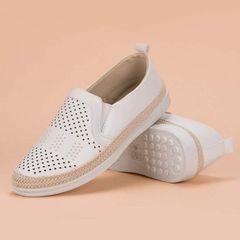 Openwork Slip On Sneakers vit 2