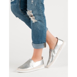 Openwork Slip On Sneakers grå 2