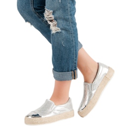 Trendiga silverskor grå 2