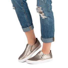 Sneakers med dragkedja gul 2