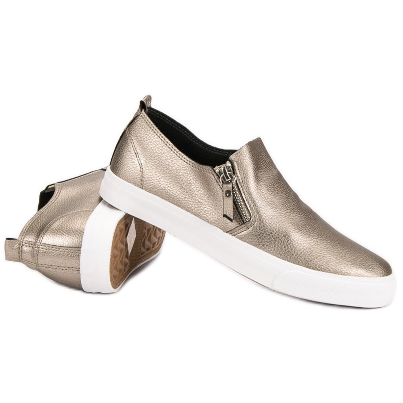 Sneakers med dragkedja gul 1