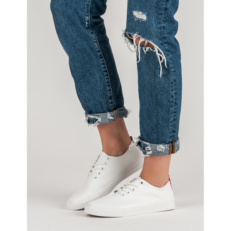 Knutna sneakers vit 1