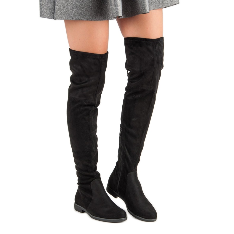 R'S Klassiska över knästövlarna svart 2