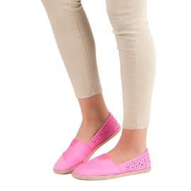 Espadrilles med jetplan rosa 1