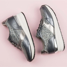 Kylie Sportskor med glitter grå 1