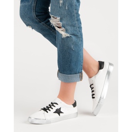 Snygga låga sneakers vit svart grå 2