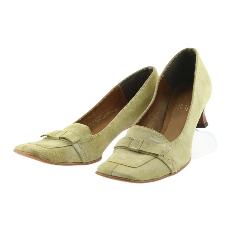 Gröna ärtläderpumpar 2