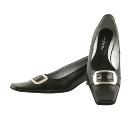 Läderpumpar svart 2