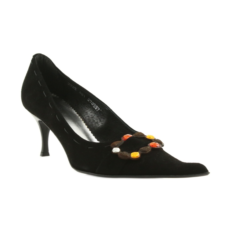 Läderpumpar svart 1