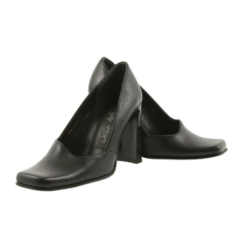 Läderpumpar Atut 988 svart 2