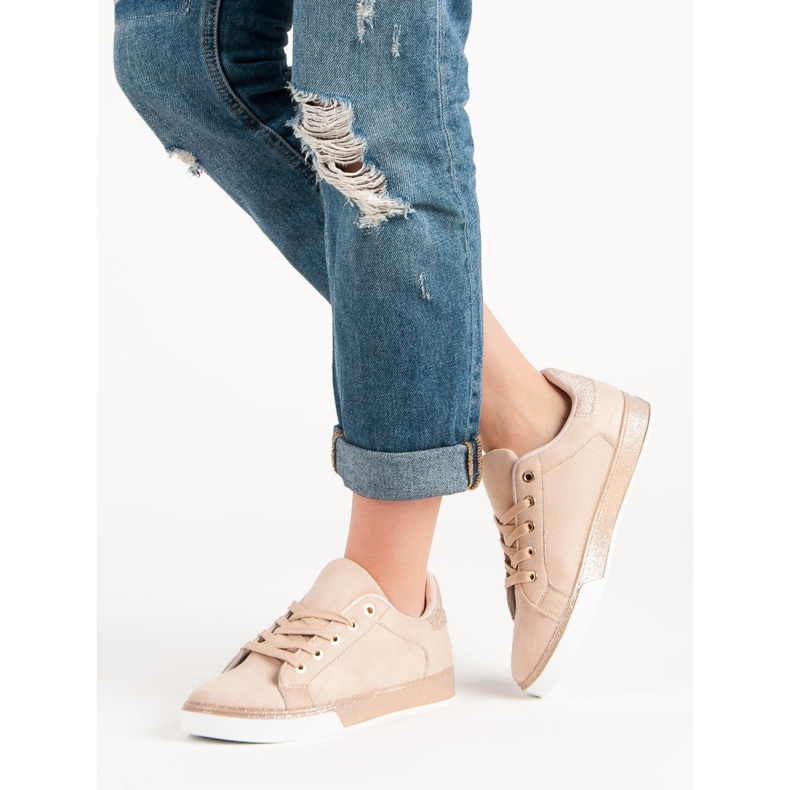 Anesia Paris Pulverskor med glitter rosa 1