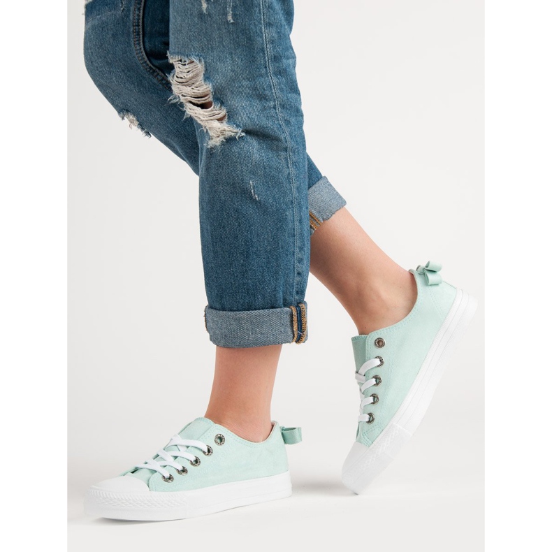 Mint låga sneakers grön 1
