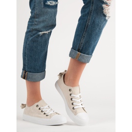 Beige låga sneakers 1