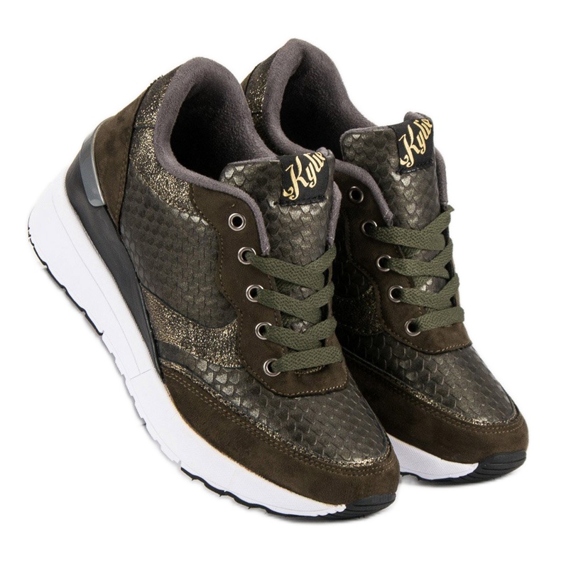 Kylie Trendiga skor med mönster grön 2