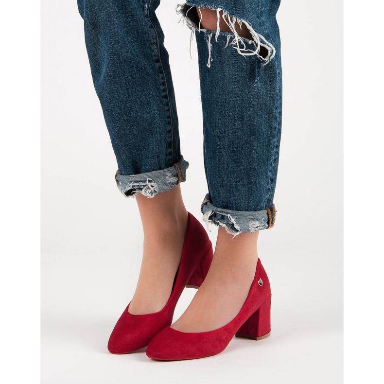 Klassiska VINCEZA -pumpar röd 2