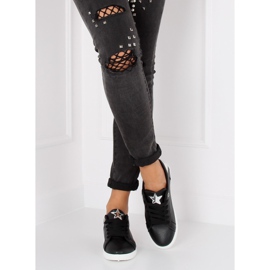 Svarta sneakers med en stjärna A6213 Svart 2