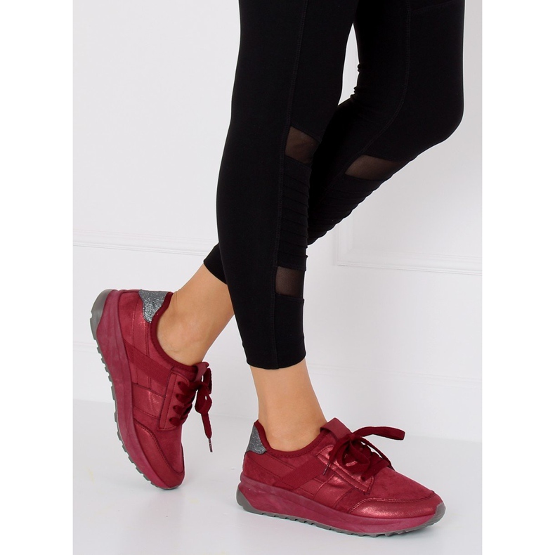 X-9733 Wine Red claret sportskor röd 2