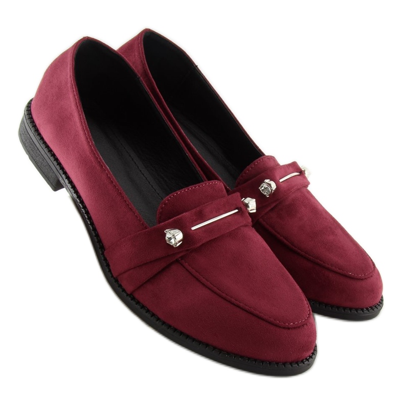 Burgundy loafers för kvinnor 3117 Röd 2