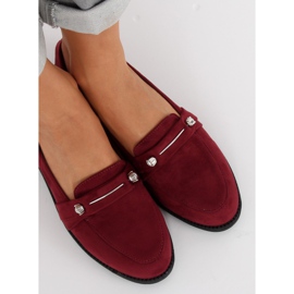 Burgundy loafers för kvinnor 3117 Röd 1