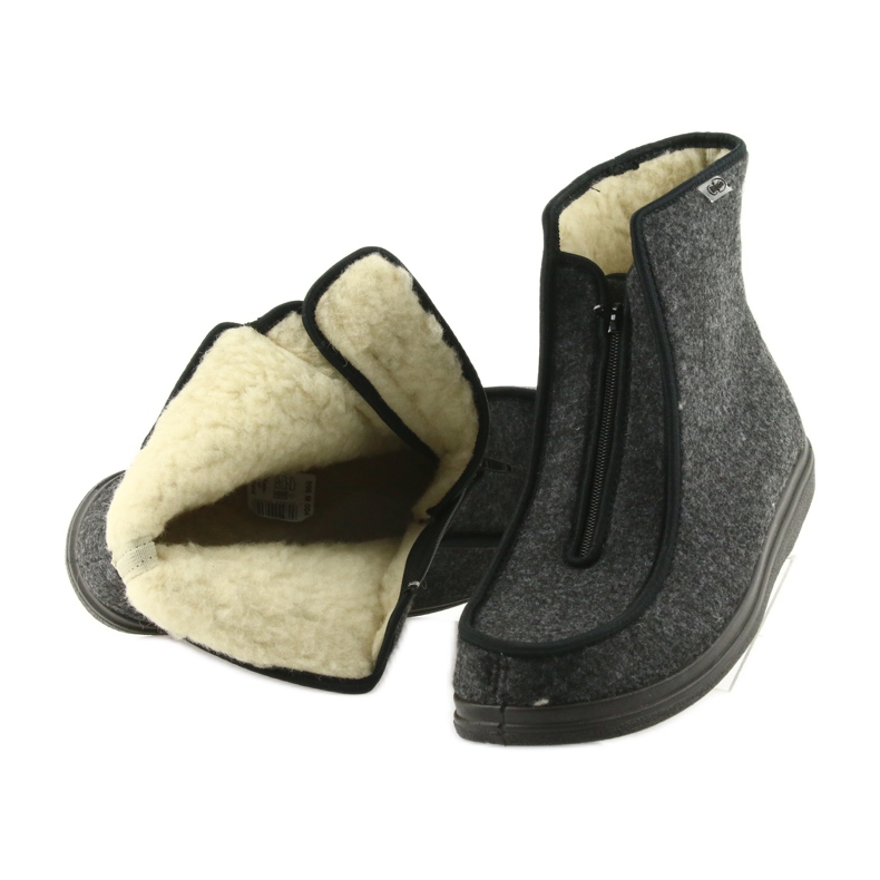 Befado herrskor pu varma tofflor 996M004 grå 5