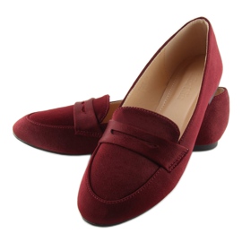 Burgundy loafers för kvinnor 3109 Röd 1