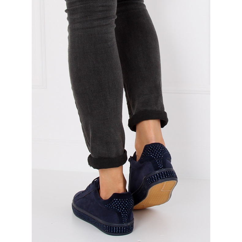 Sneakers med stenar BS098 Blå marinblå 1