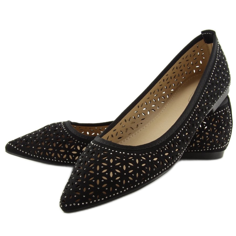 Black openwork ballerinas 127-25 Svart 2