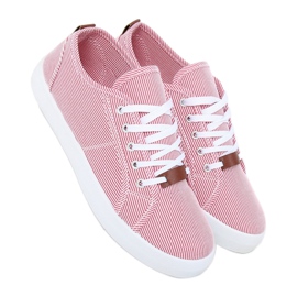 Röda randiga sneakers JX70P Röd 1