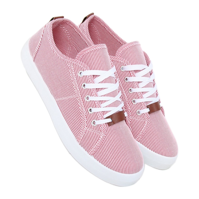 Röda randiga sneakers JX70P Röd 1