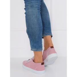 Röda randiga sneakers JX70P Röd 2