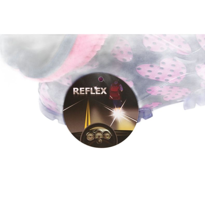 Demar Galoscher varma sockhjärtan rosa marinblå 7