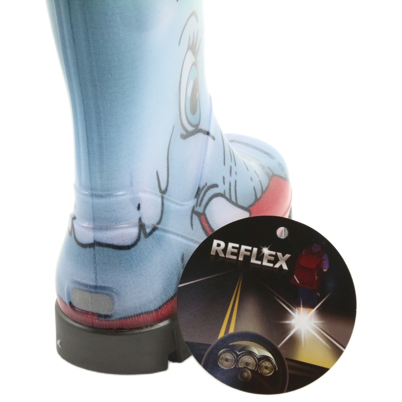 Demar barnstövlar, regnstövlar med en varm strumpa blå 5