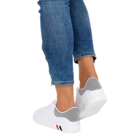 Kvinnors vita och grå sneakers BL147P Grå 1