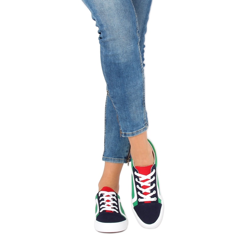 Flerfärgade damskor SN156 Marinblå mångfärgad 1