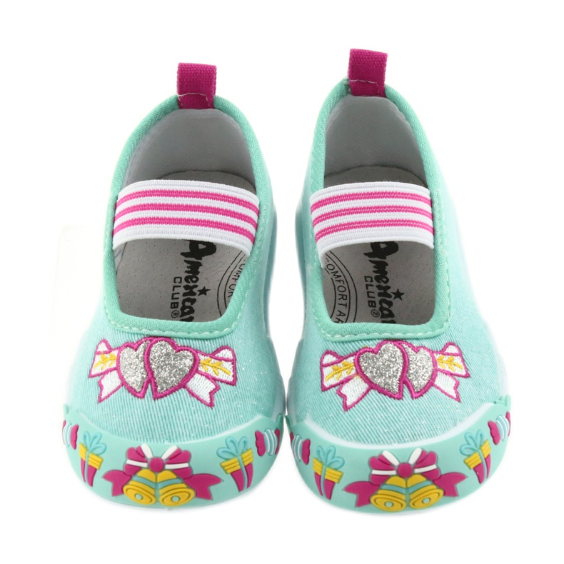 American Club gröna barnskor med resår 21/19 3