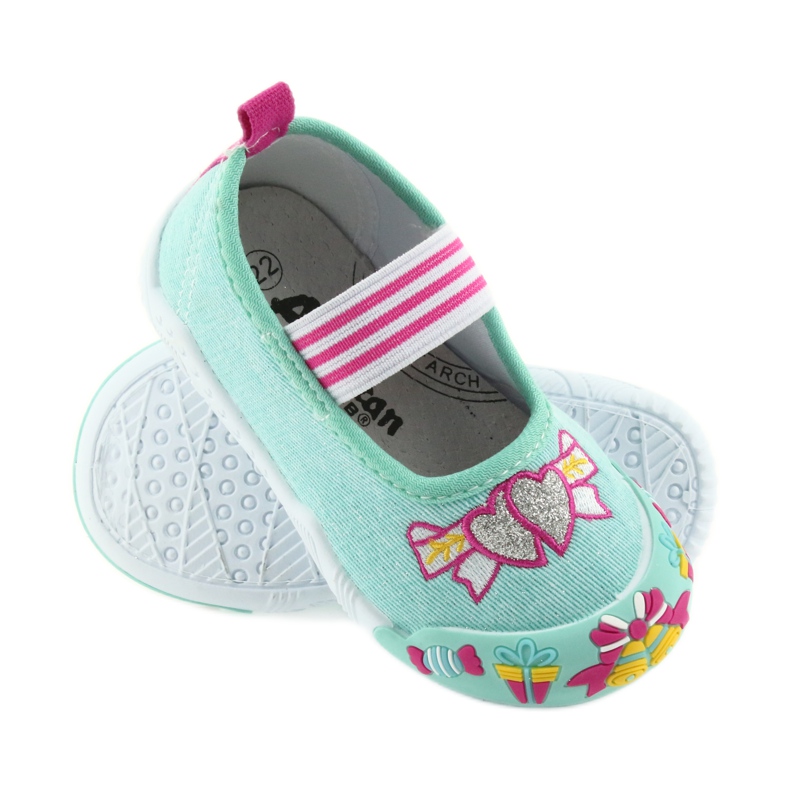 American Club gröna barnskor med resår 21/19 2