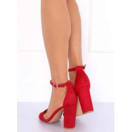 Sandaler på stolpen röd Y2385-27 Röd 2