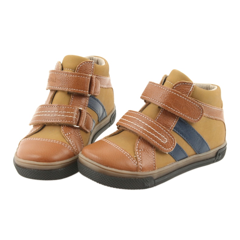 Ren But Booties barnskor kardborreband men 3225 röd / granat brun 3