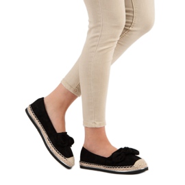 Comer Espadrilles med rosett svart 2