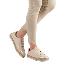 Bundet Espadrilles brun gul 2