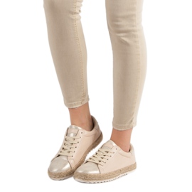 Bundet Espadrilles brun gul 1