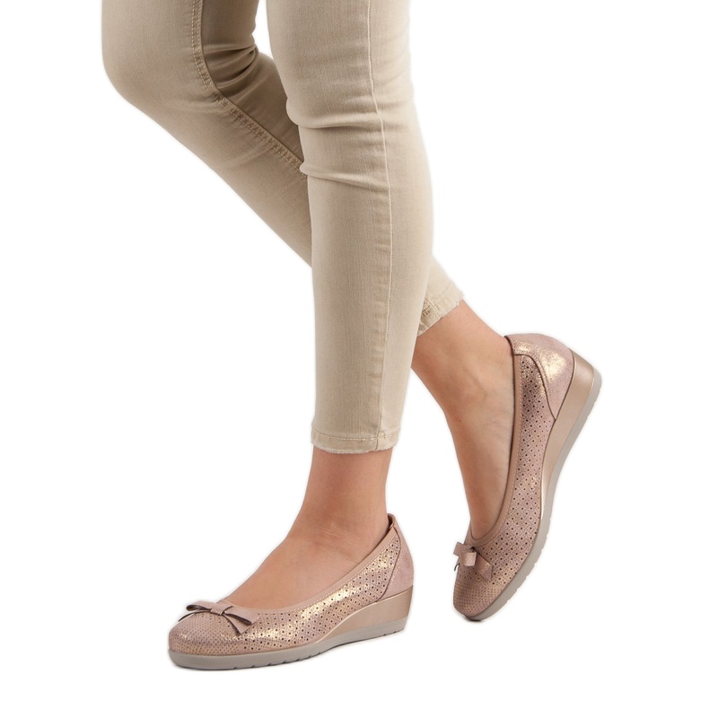 Vinceza Bekväma kilpumpar rosa 2