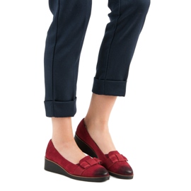 Pumpar med rosett VINCEZA röd 1