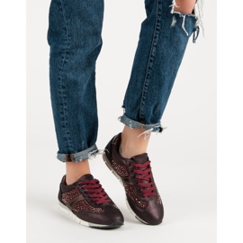 Kylie Sportskor med kristaller röd 1