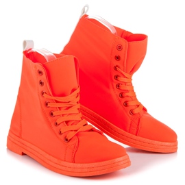 Small Swan Neon Orange Sneakers 1