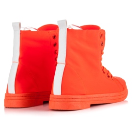 Small Swan Neon Orange Sneakers 2