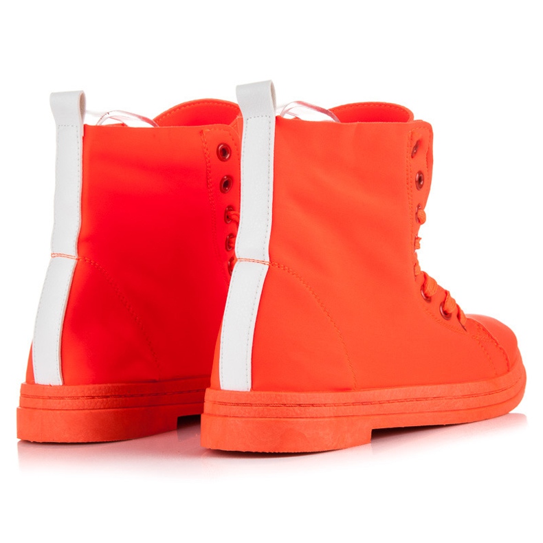 Small Swan Neon Orange Sneakers 2