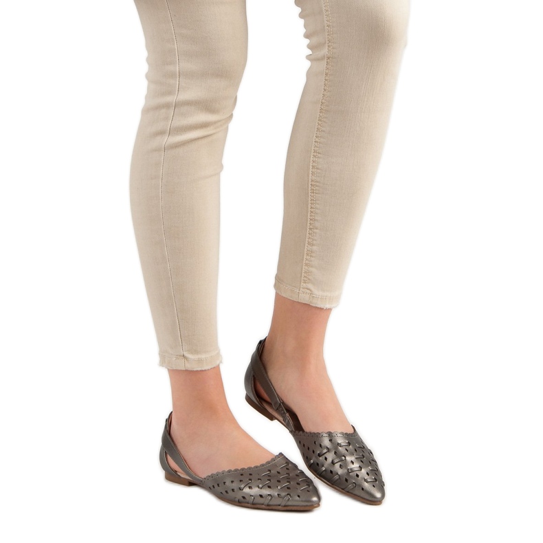 Snygga VINCEZA -ballerinor grå 2