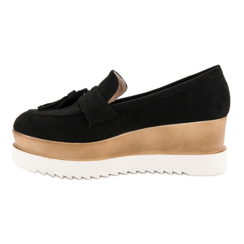 Corina Black Wedge Moccasins svart 1