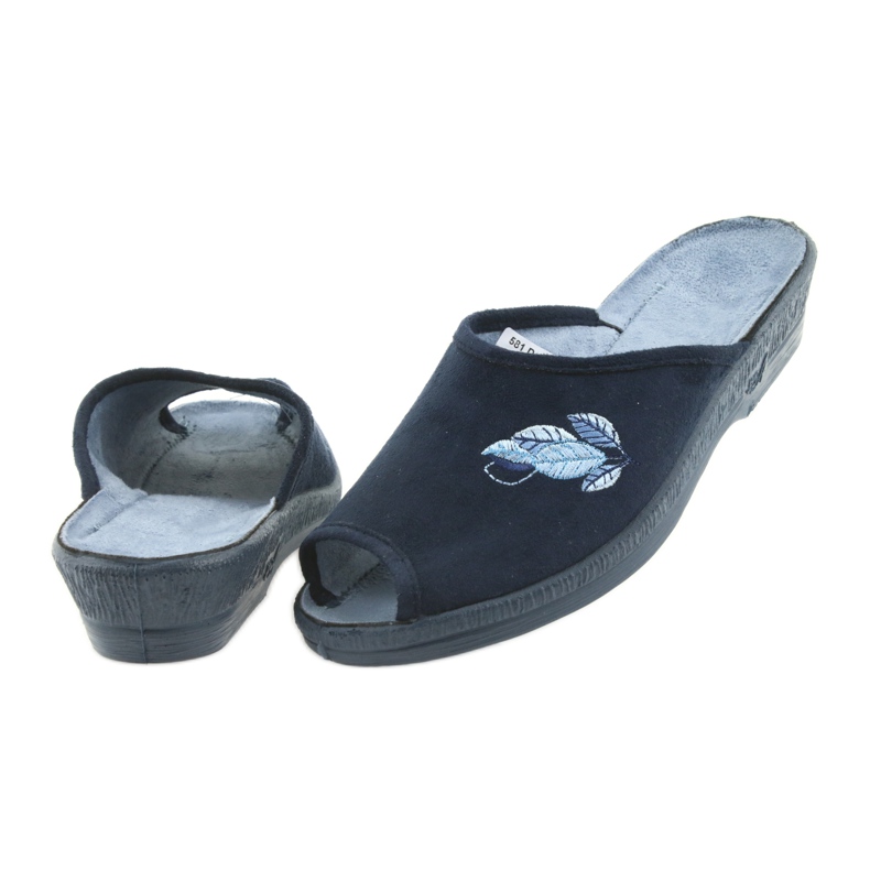 Befado tofflor damskor pu 581D194 tofflor marinblå 4